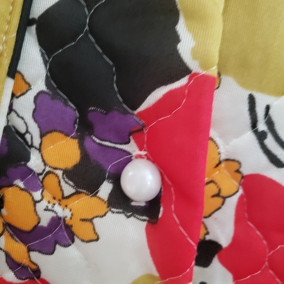 Quilt‎ skirt cream with flower pattern womens size 7/8 - Picture 5 of 5